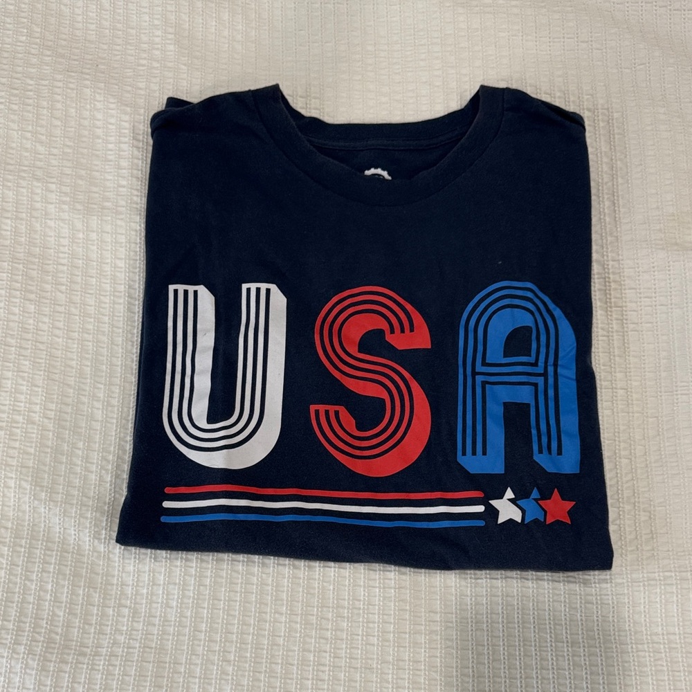 USA Graphic Men’s T-Shirt - Navy Blue